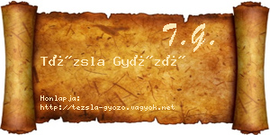 Tézsla Győző névjegykártya