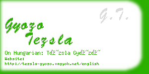 gyozo tezsla business card